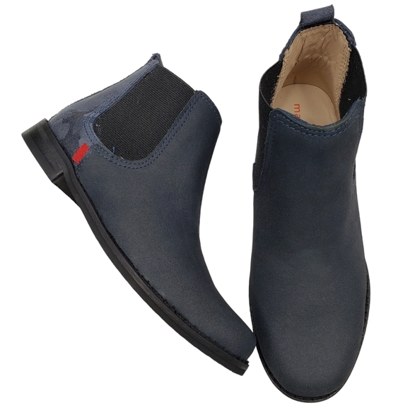 Marc JosephNIB Webster Bootie Navy Nubuck Leather Pull On Boots Boy's 12.5